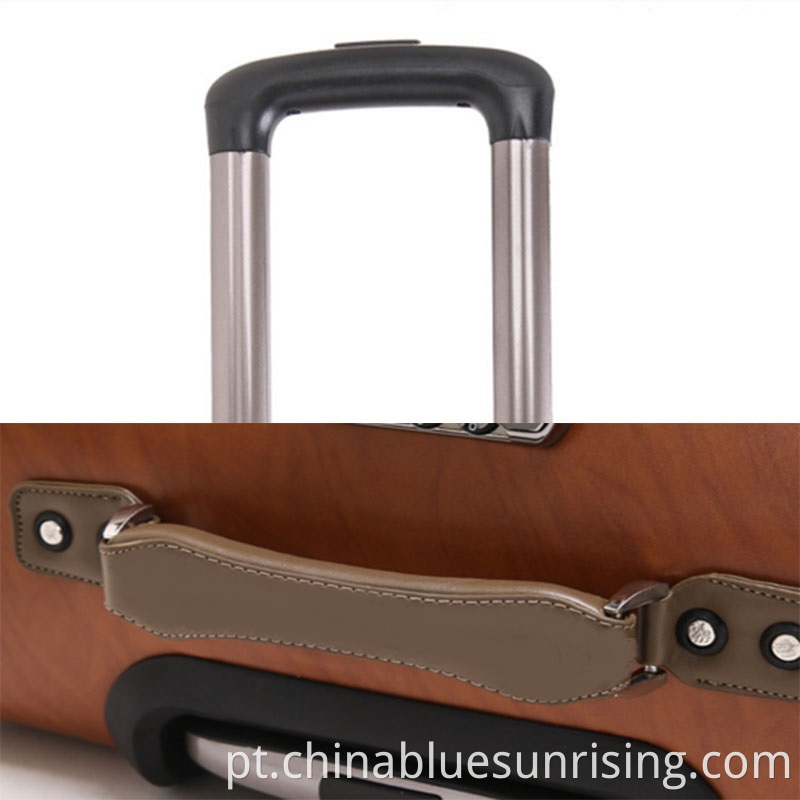 Aluminum Alloy Handle pu luggage 